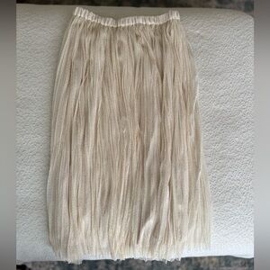 H&M Holiday Tulle Cream Pleated Skirt